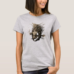 Prähistorischer Fischschädel Grunge Dunkles Damen T-Shirt