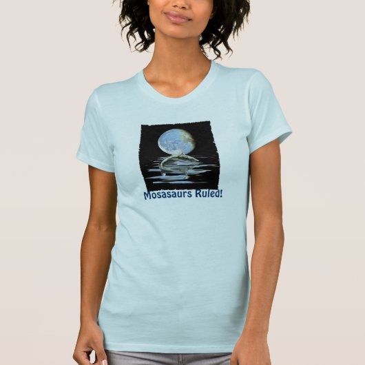 Prähistorischer MOSASAUR & MOON Fun T - Shirt (Vorderseite)