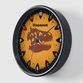 Prähistorischer Orange Dinosaur Wall Clock Uhr (Winkel)