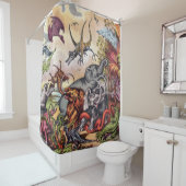 Prähistorischer Spielplatz Duschvorhang (Beispiel)