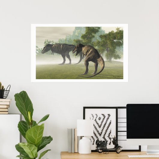 PRÄHISTORISCHER T-REX-DRUCKER POSTER (Heimbüro)