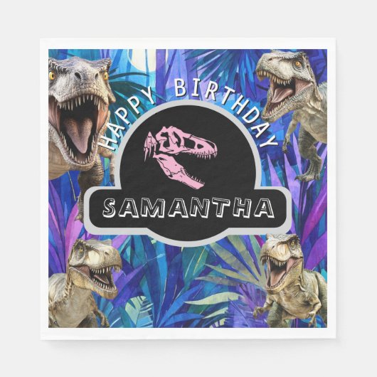 prähistorisches Abenteuer Serviette (Vorderseite)