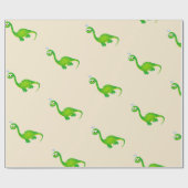 Prähistorisches Dinosaurier-Muster Geschenkpapier (Flach)