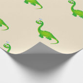 Prähistorisches Dinosaurier-Muster Geschenkpapier (Ecke)