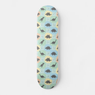 Prähistorisches Dinosaurier-Silhouette nahtloses M Skateboard
