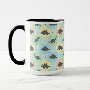 Prähistorisches Dinosaurier-Silhouette nahtloses M Tasse