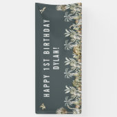 Prähistorisches Dinosaurier Thema Geburtstagsbanne Banner (Vertikal)