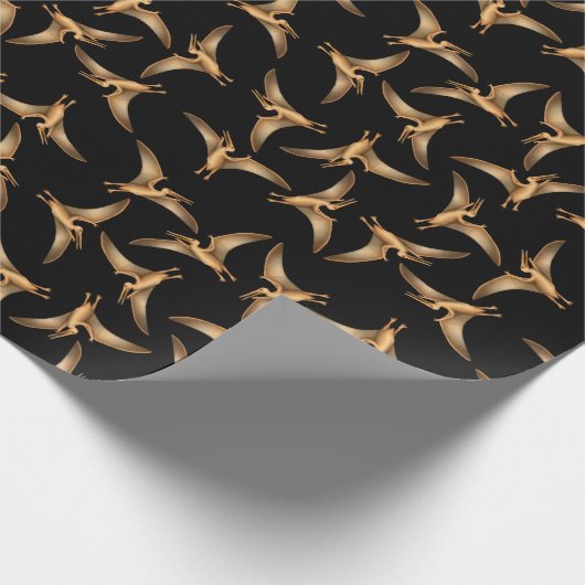 Prähistorisches Fliegenpterodactyls-Packpapier Geschenkpapier (Ecke)