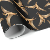 Prähistorisches Fliegenpterodactyls-Packpapier Geschenkpapier (Rolleneckpunkt)