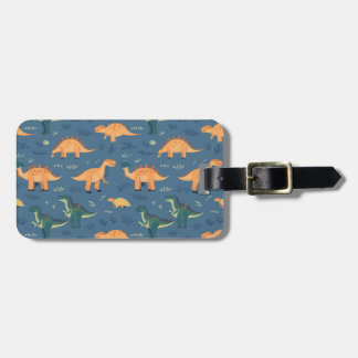 Prähistorisches Muster für Rex-Dinosaurier Gepäckanhänger