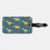 Prähistorisches Muster für Rex-Dinosaurier Gepäckanhänger (Rückseite horizontal)