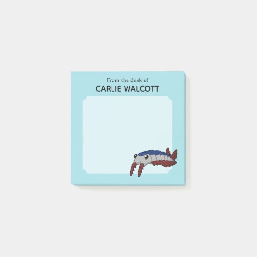 Prähistorisches Tier Anomalocaris canadensis Post-it Klebezettel (Vorderseite)