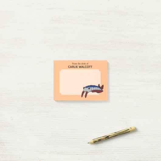 Prähistorisches Tier Anomalocaris Post-it Klebezettel (Auf Schreibtisch)