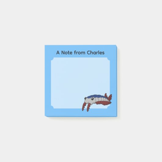 Prähistorisches Tier Anomalocaris Post-it Klebezettel (Vorderseite)
