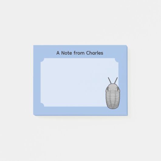 Prähistorisches Tiertrilobit Post-it Klebezettel (Vorderseite)