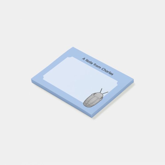Prähistorisches Tiertrilobit Post-it Klebezettel (angewinkelt)