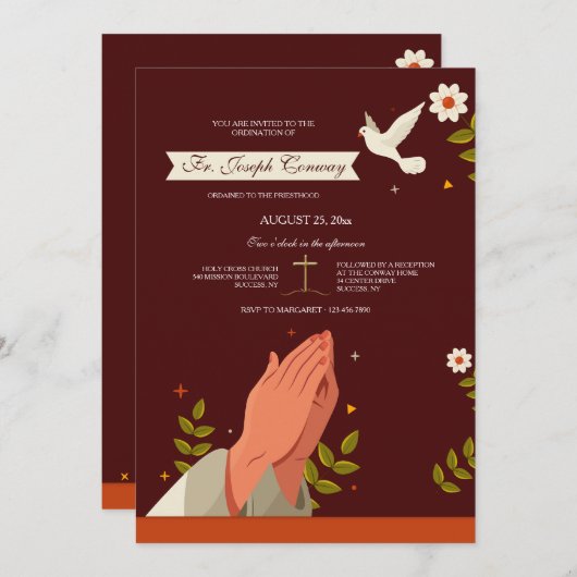 Prahlerei der Hände Priesterschaft Einladung (Vorne/Hinten)