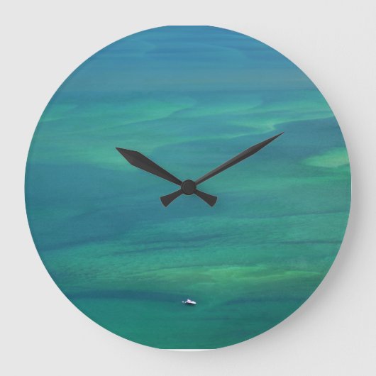 Praia Da Arrabida - DAS REALE PORTUGAL Große Wanduhr (Vorderseite)