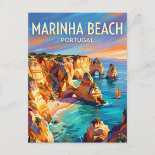Praia da Marinha Portugal Postkarte