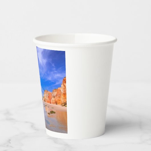 Praia da rocha Portugal Pappbecher (Links)