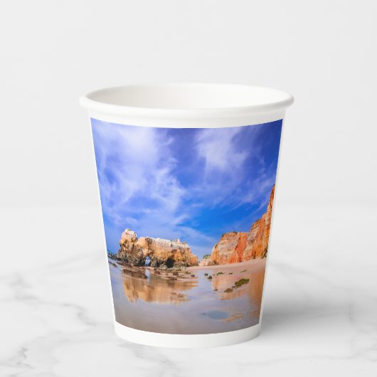 Praia da rocha Portugal Pappbecher (Vorderseite)