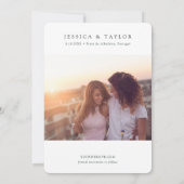 Praia de Albufeira Portugal Foto Save the Date Einladung (Rückseite)