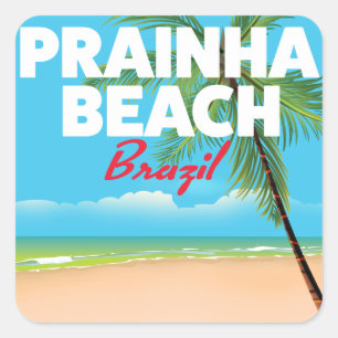 Prainha Strand Brasilien Quadratischer Aufkleber