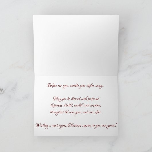 "Prairie Cheer" Weihnachtskarte Karte (Innenseite)