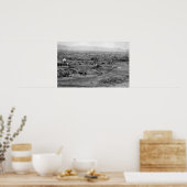 Prairie City, Oregon Birds Eye Town View Poster (Küche)