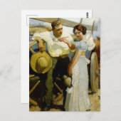 "Prairie Couple and Wagon" von NC Wyeth Postkarte (Vorne/Hinten)