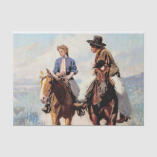 „Prairie Courtship“ von W Herbert Dunton Seidenpapier