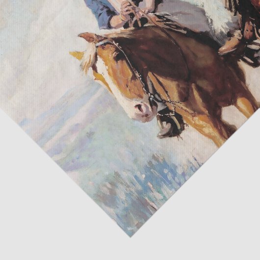 "Prairie Courtship" von W Herbert Dunton Seidenpapier (Ausschnitt)