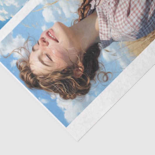 Prairie Cowgirl Collage Decoupage Seidenpapier (Ausschnitt)