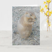 "Prairie Dog #1" Dankeschön Karte (Gelbe Blume)