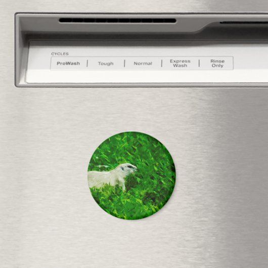 Prairie Dog Abstrakt Impressionismus Magnet (In Situ (Geschirrspüler))