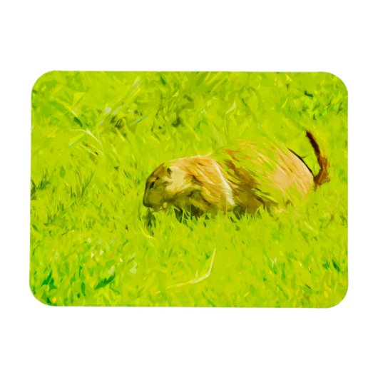 Prairie Dog Abstrakt Impressionismus Magnet (Horizontal)
