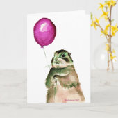 Prairie Dog Balloon Karte (Gelbe Blume)