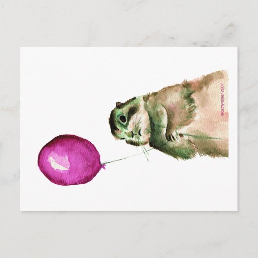 Prairie Dog Balloon Postkarte (Vorderseite)