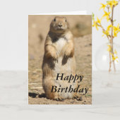 Prairie Dog Birthday Card Karte (Gelbe Blume)