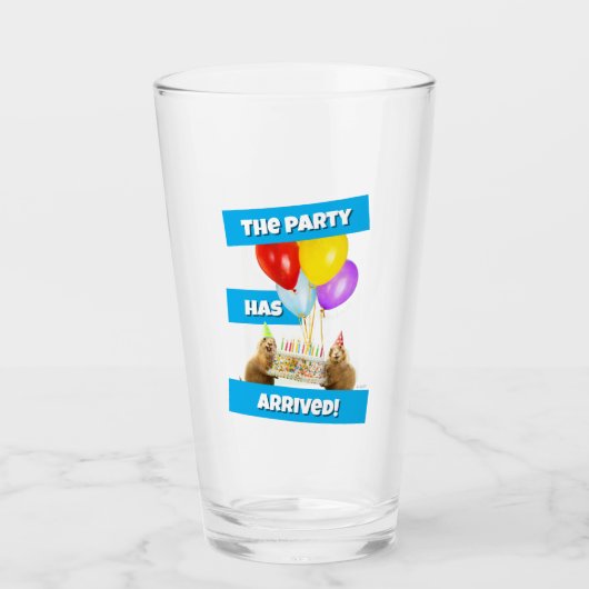 Prairie Dog Birthday Party Glas (Vorderseite)
