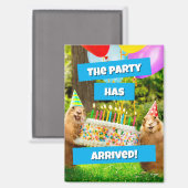 Prairie Dog Birthday Party Magnet (Vorderseite/Rückseite)