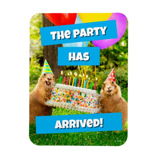 Prairie Dog Birthday Party Magnet (Vertikal)