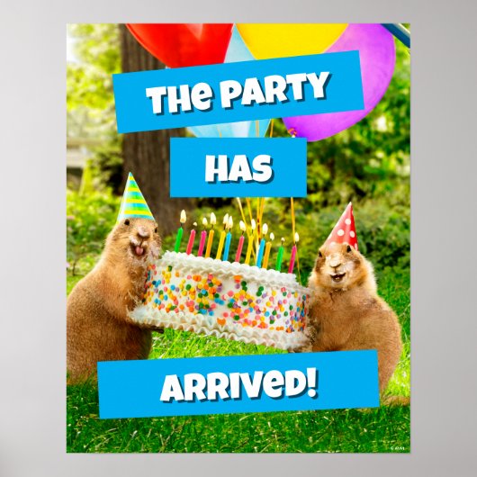 Prairie Dog Birthday Party Poster (Vorne)