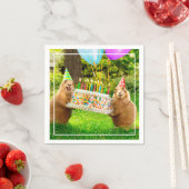 Prairie Dog Birthday Party Serviette (Beispiel)