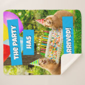 Prairie Dog Birthday Party Sherpadecke (Vorderseite (Horizontal))