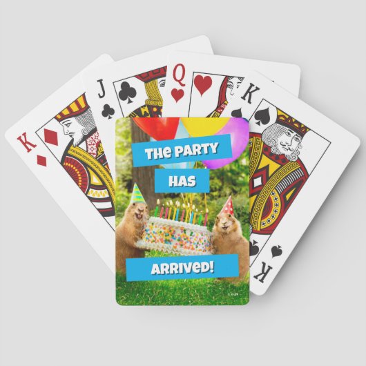 Prairie Dog Birthday Party Spielkarten (Rückseite)