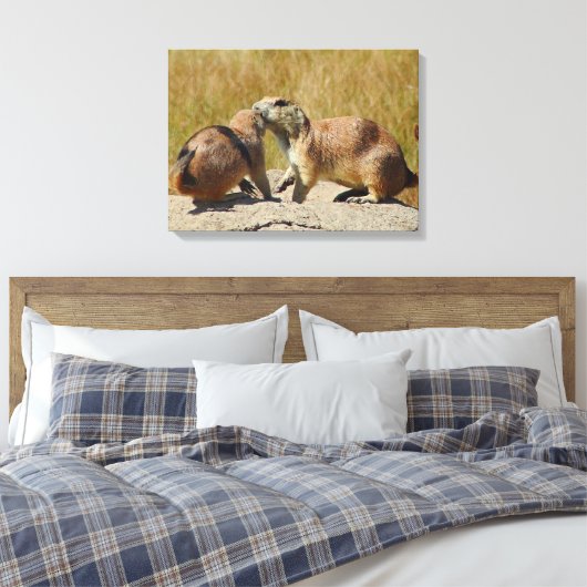 Prairie Dog Canvas Print Leinwanddruck (Insitu (Schlafzimmer))
