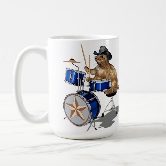 Prairie Dog Drummer Kaffeetasse (Links)