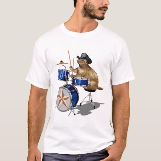 Prairie Dog Drummer T-Shirt (Vorderseite)