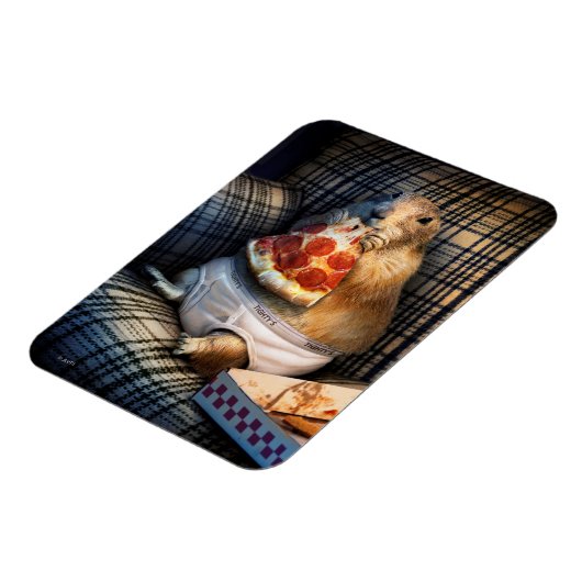 Prairie Dog Eating Pizza Magnet (Linke Seite)